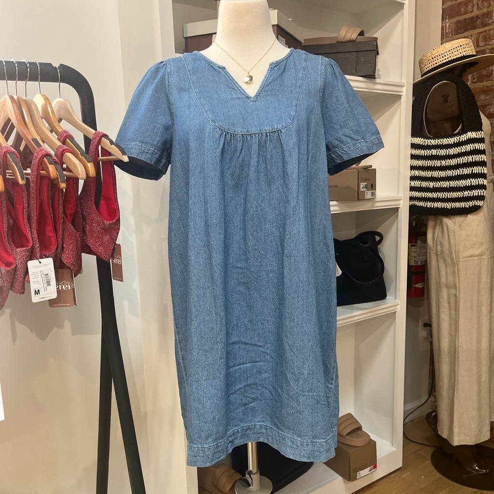 Madewell Denim Short Sleeve Dress, Medium, EUC